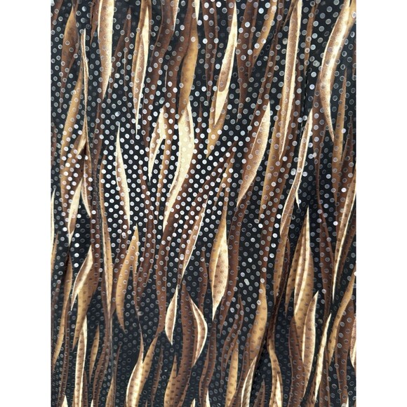 Cache Women’s M Strapless Asymmetrical Dress Brown Black Abstract Y2K Made USA - Picture 5 of 8